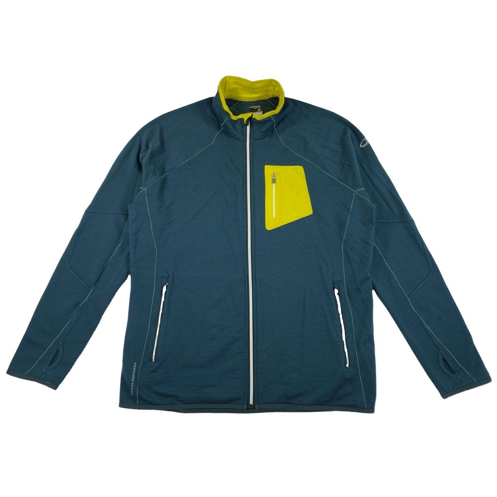 Icebreaker Merino GT Jacket Men's XL Teal Merino Wool Blend